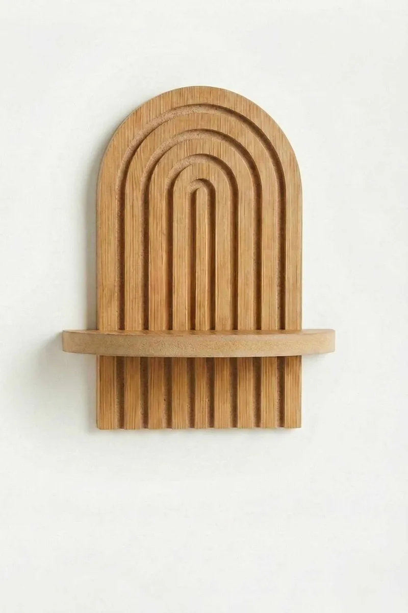 Baynor vegghylle 20x35 cm, Eik Brun