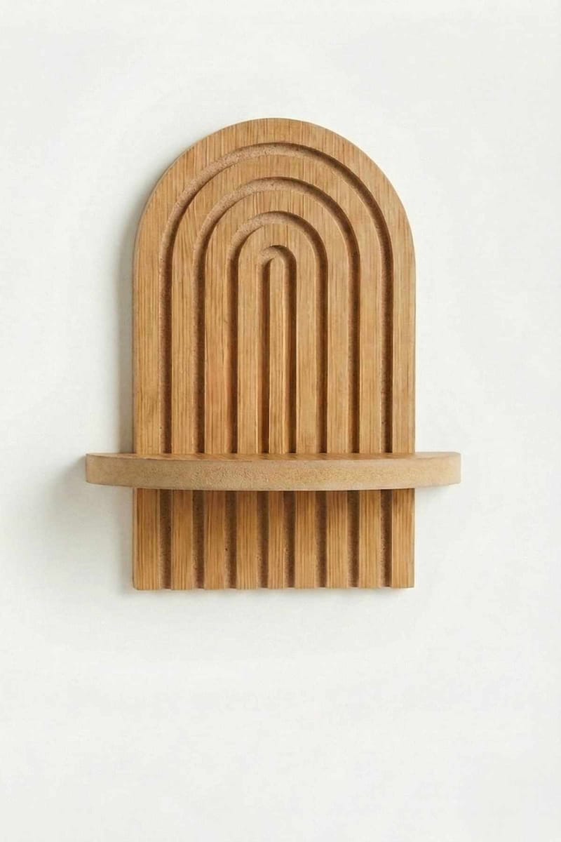 Baynor vegghylle 20x35 cm, Eik Brun