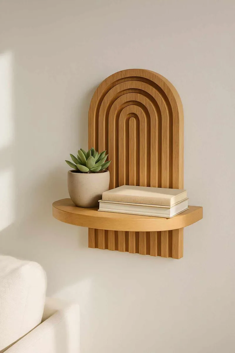 Baynor vegghylle 20x35 cm - Eik Brun - Oppbevaring - Oppbevaring til småting - Vegghengt oppbevaring