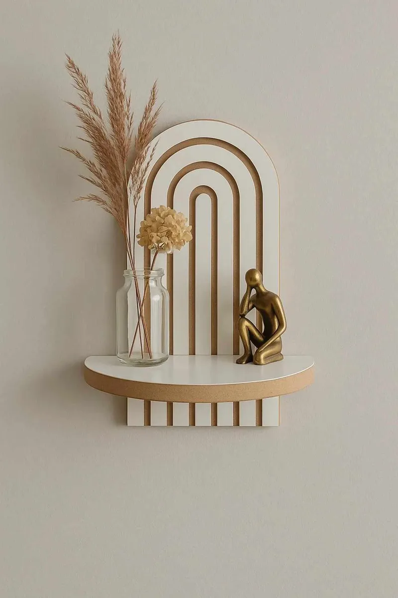 Baynor vegghylle 20x35 cm - Hvit - Oppbevaring - Oppbevaring til småting - Vegghengt oppbevaring