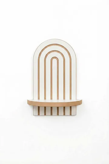 Baynor vegghylle 20x35 cm - Hvit - Oppbevaring - Oppbevaring til småting - Vegghengt oppbevaring