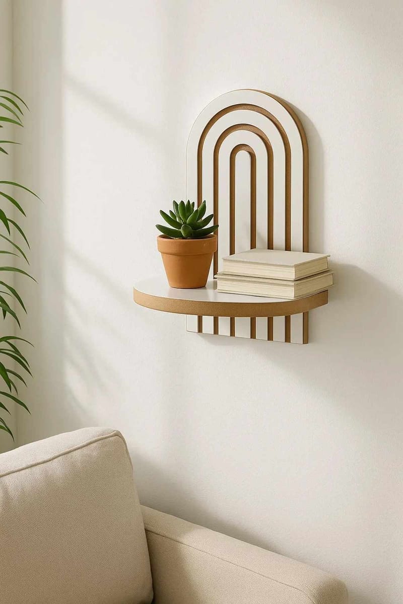 Baynor vegghylle 20x35 cm - Hvit - Oppbevaring - Oppbevaring til småting - Vegghengt oppbevaring