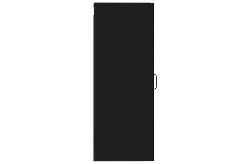 beBasic Veggskap svart 34,5x34x90 cm konstruert tre - Svart - Vegghylle - Vegghengt oppbevaring