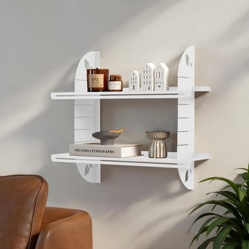 Clavor vegghylle 70 cm - Hvit - Oppbevaring - Oppbevaring til småting - Vegghengt oppbevaring
