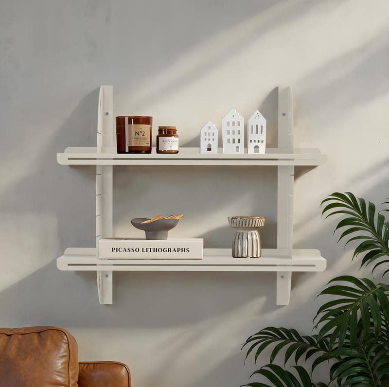 Clavor vegghylle 70 cm - Myk Beige - Oppbevaring - Oppbevaring til småting - Vegghengt oppbevaring