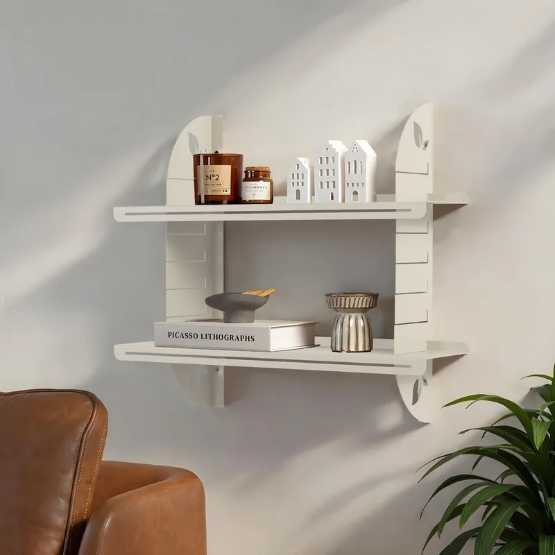 Clavor vegghylle 70 cm - Myk Beige - Oppbevaring - Oppbevaring til småting - Vegghengt oppbevaring