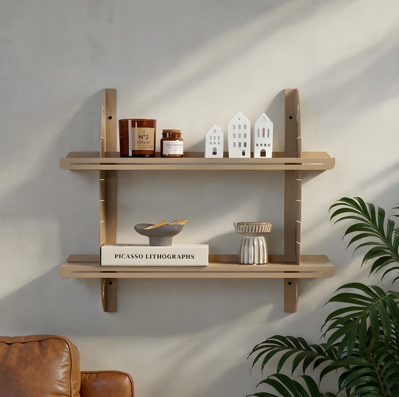 Clavor vegghylle 70 cm - Taupe - Oppbevaring - Oppbevaring til småting - Vegghengt oppbevaring