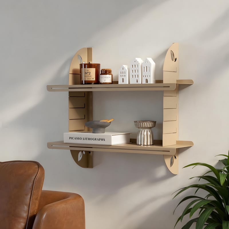 Clavor vegghylle 70 cm - Taupe - Oppbevaring - Oppbevaring til småting - Vegghengt oppbevaring