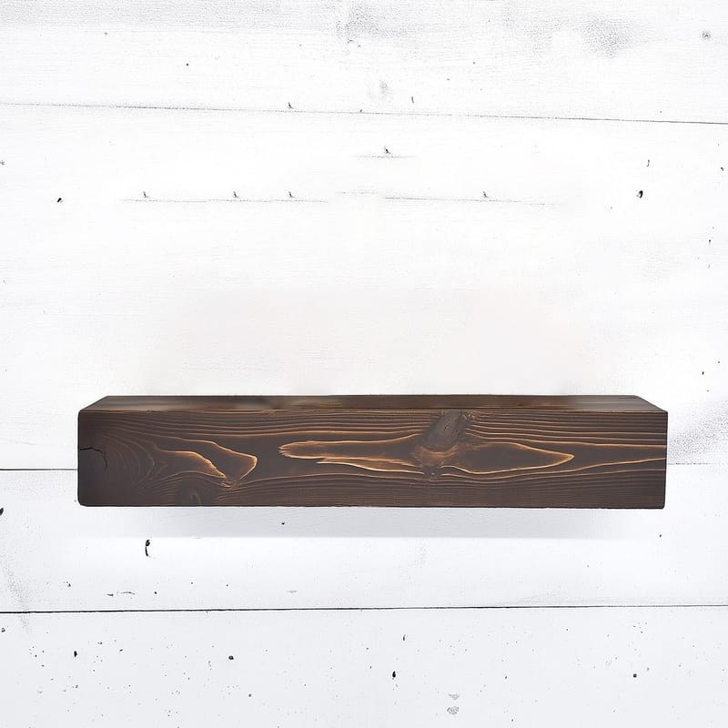 Dekorativ vegghylle i tre Hanah Home Rafect Tre (13 x 60 x 11 cm) Modell enkel hylle - Oppbevaring - Oppbevaring til småting - Vegghengt oppbevaring