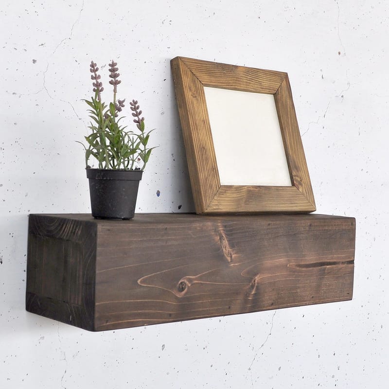 Dekorativ vegghylle i tre Hanah Home Rafix (13 x 40 x 11 cm) - Oppbevaring - Oppbevaring til småting - Vegghengt oppbevaring