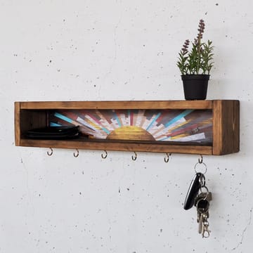 Dekorativ vegghylle i tre Hanah Home Raflin (40 x 10 x 10 cm) - Oppbevaring - Oppbevaring til småting - Vegghengt oppbevaring