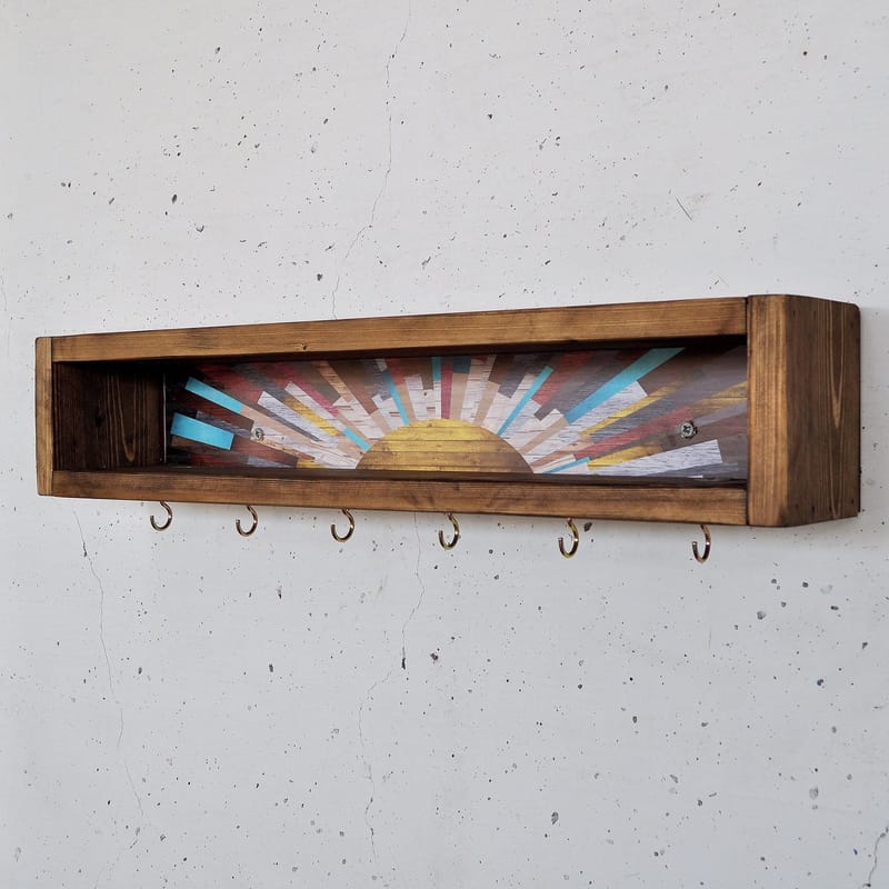 Dekorativ vegghylle i tre Hanah Home Raflin (40 x 10 x 10 cm) - Oppbevaring - Oppbevaring til småting - Vegghengt oppbevaring