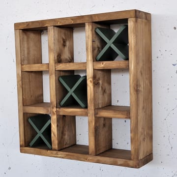 Dekorativ vegghylle i tre Hanah Home Raflin (42,5 x 42,5 x 11 cm) Tre / Grønn - Oppbevaring - Oppbevaring til småting - Vegghengt oppbevaring