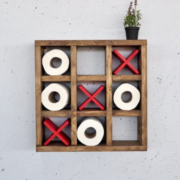 Dekorativ vegghylle i tre Hanah Home Raflin (42,5 x 42,5 x 11 cm) Tre / Rød - Oppbevaring - Oppbevaring til småting - Vegghengt oppbevaring