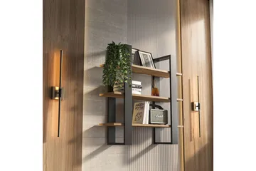 Draven Veggbrett 90x90 cm - Sort/Eik - Oppbevaring - Oppbevaring til småting - Vegghengt oppbevaring