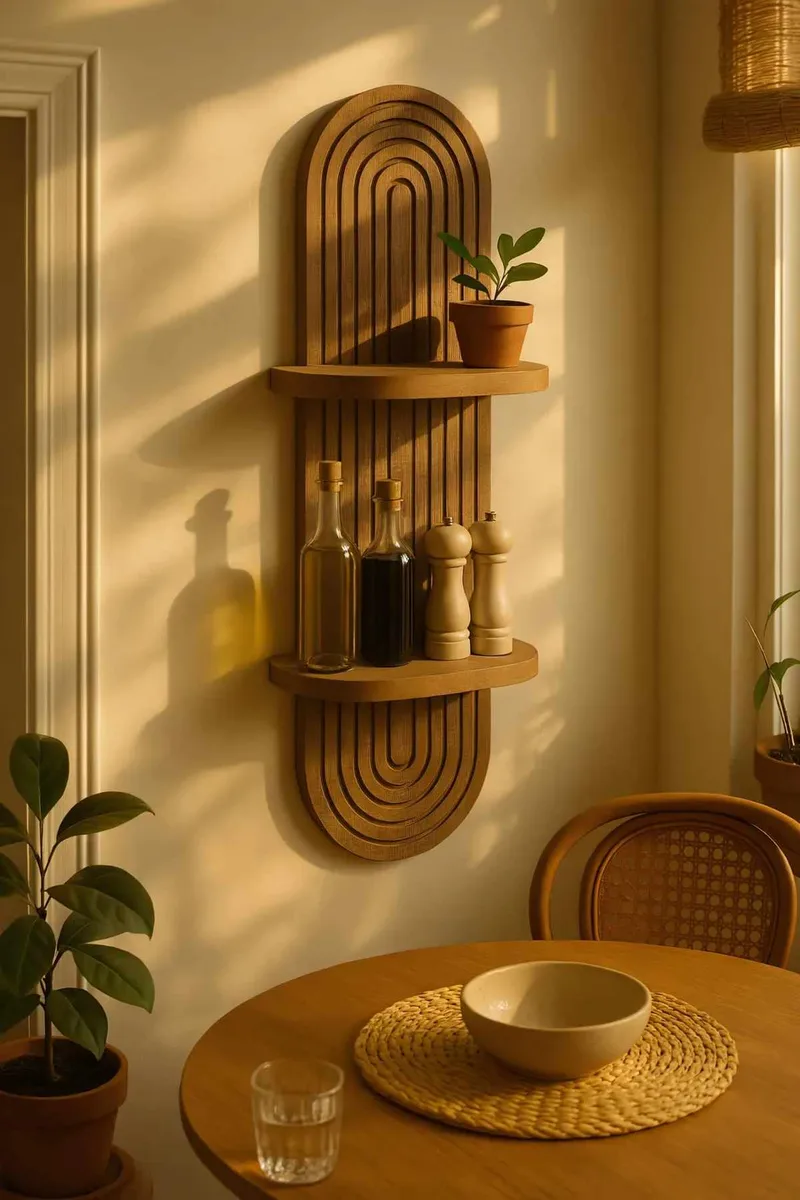 Drelor vegghylle 20x70 cm - Brun - Oppbevaring - Oppbevaring til småting - Vegghengt oppbevaring