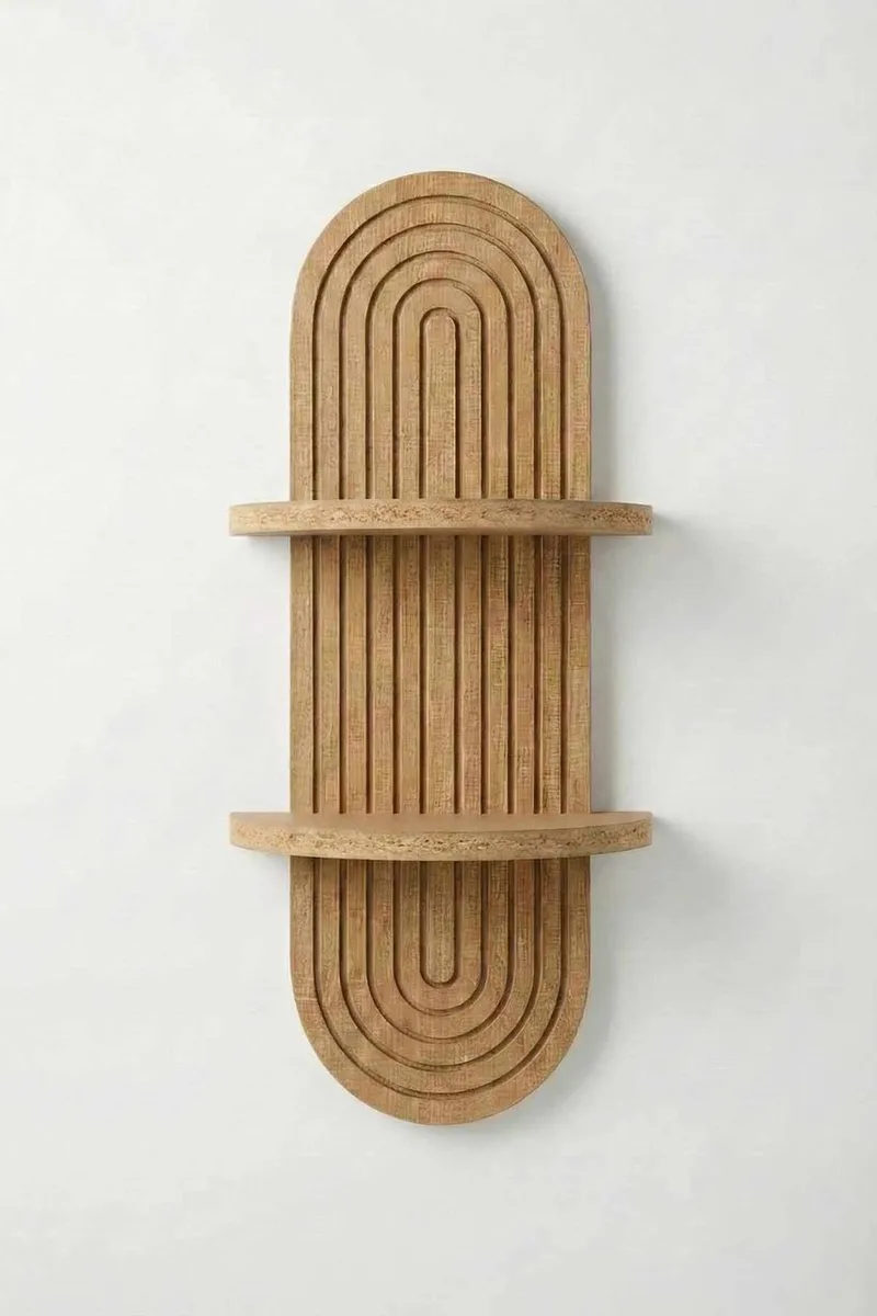 Drelor vegghylle 20x70 cm, Brun