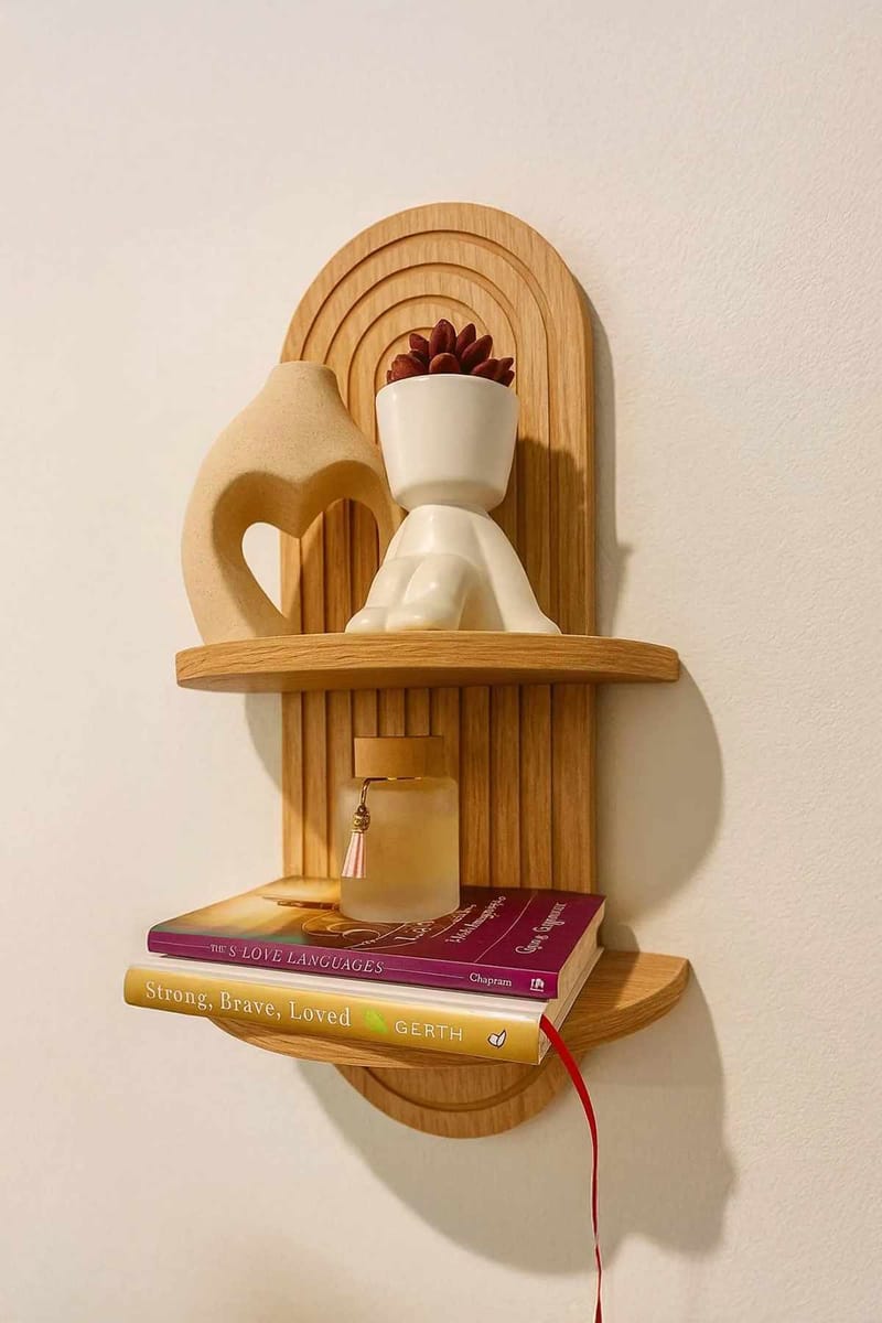 Drelor vegghylle 20x70 cm - Eik - Oppbevaring - Oppbevaring til småting - Vegghengt oppbevaring