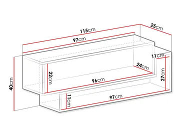 Edson Vegghylle 115 cm - Oppbevaring - Oppbevaring til småting - Vegghengt oppbevaring
