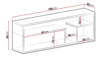 Elvaren Vegghylle 105 cm - Oppbevaring - Oppbevaring til småting - Vegghengt oppbevaring