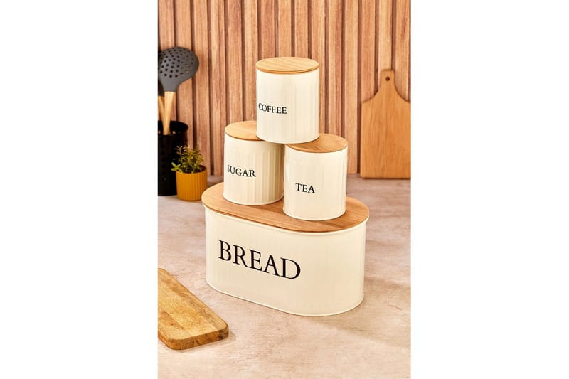 Elven Oppbevaringsboks 15 cm 4-pack - Cremehvit - Oppbevaring - Oppbevaring til småting