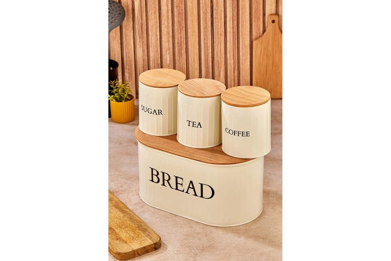 Elven Oppbevaringsboks 15 cm 4-pack - Cremehvit - Oppbevaring - Oppbevaring til småting