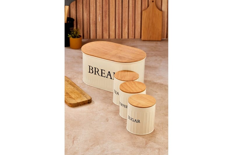Elven Oppbevaringsboks 15 cm 4-pack - Cremehvit - Oppbevaring - Oppbevaring til småting