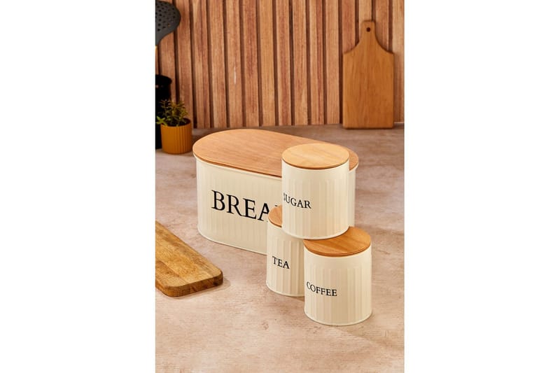 Elven Oppbevaringsboks 15 cm 4-pack - Cremehvit - Oppbevaring - Oppbevaring til småting