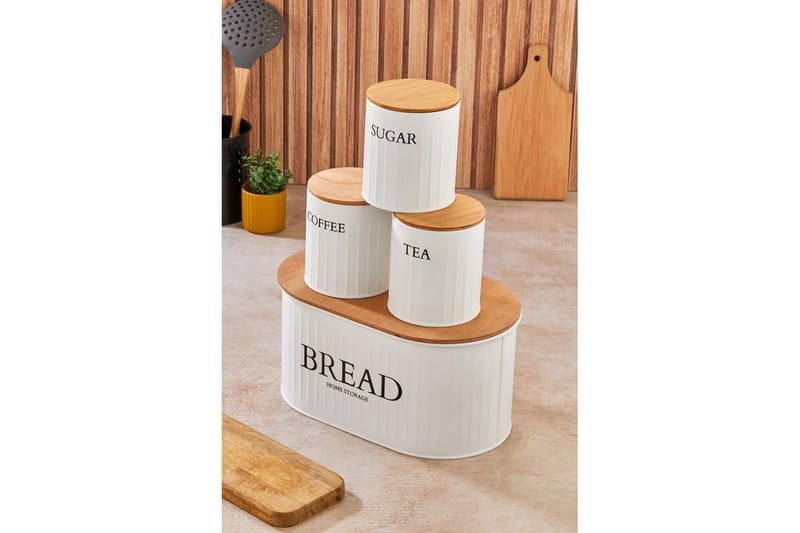 Elven Oppbevaringsboks 15 cm 4-pack - Cremehvit - Oppbevaring - Oppbevaring til småting
