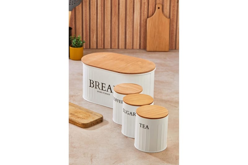 Elven Oppbevaringsboks 15 cm 4-pack - Cremehvit - Oppbevaring - Oppbevaring til småting