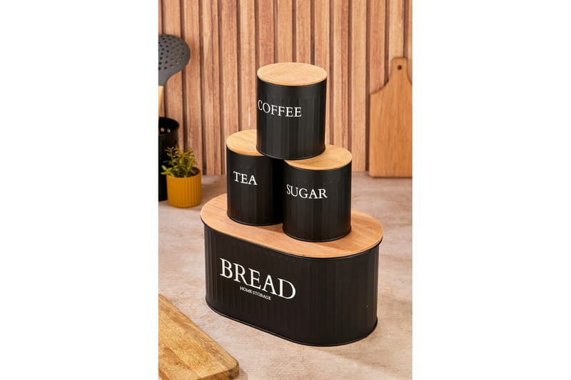 Elven Oppbevaringsboks 15 cm 4-pack - Svart - Oppbevaring - Oppbevaring til småting