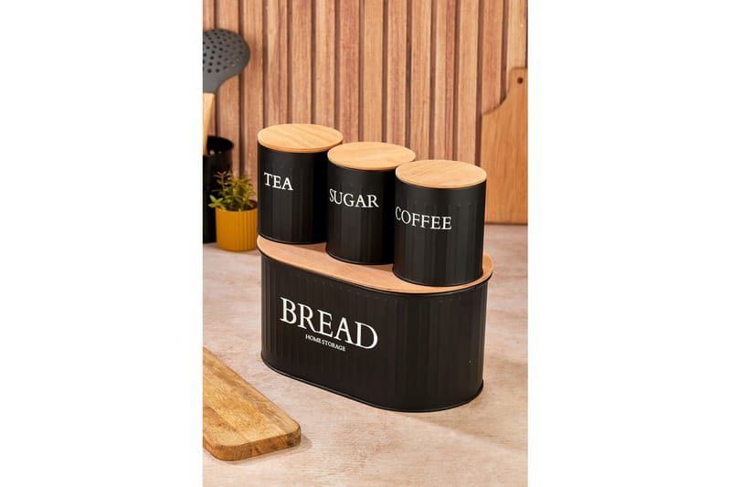 Elven Oppbevaringsboks 15 cm 4-pack - Svart - Oppbevaring - Oppbevaring til småting