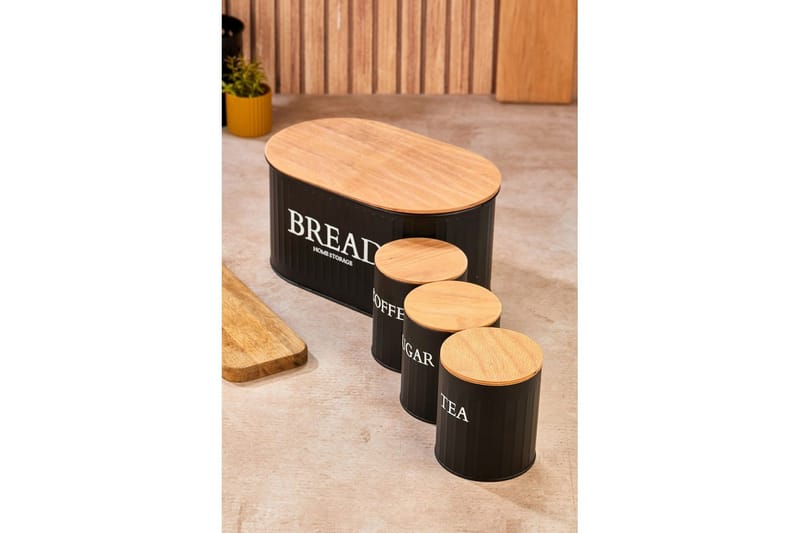 Elven Oppbevaringsboks 15 cm 4-pack - Svart - Oppbevaring - Oppbevaring til småting