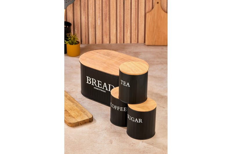 Elven Oppbevaringsboks 15 cm 4-pack - Svart - Oppbevaring - Oppbevaring til småting