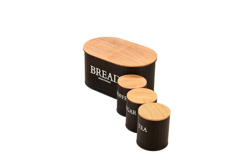Elven Oppbevaringsboks 15 cm 4-pack - Svart - Oppbevaring - Oppbevaring til småting