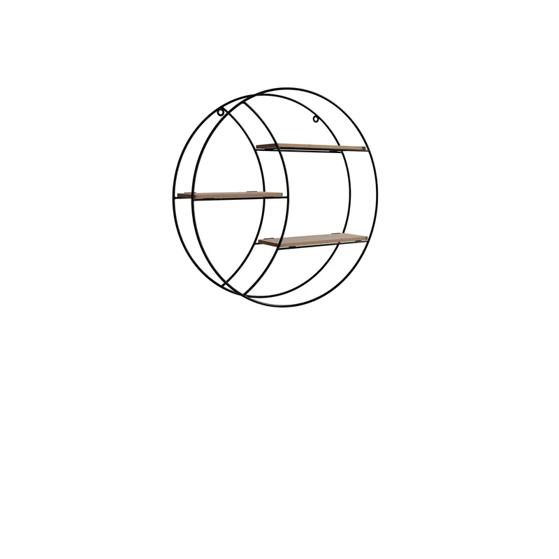 Elyran vegghylle 44 cm, svart, brun