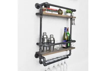 Evila Vegghylle Rør/Tre - Oppbevaring - Oppbevaring til småting - Vegghengt oppbevaring