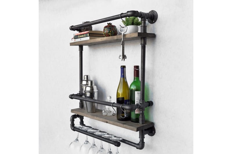 Evila Vegghylle Rør/Tre - Oppbevaring - Oppbevaring til småting - Vegghengt oppbevaring