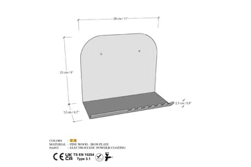 Faeryn Vegghylle 28 cm - Svart - Oppbevaring - Hylle