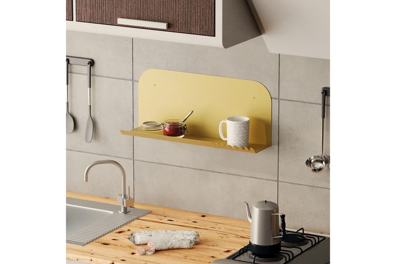 Faeryn Vegghylle 55 cm - Gull - Oppbevaring - Oppbevaring til småting - Vegghengt oppbevaring