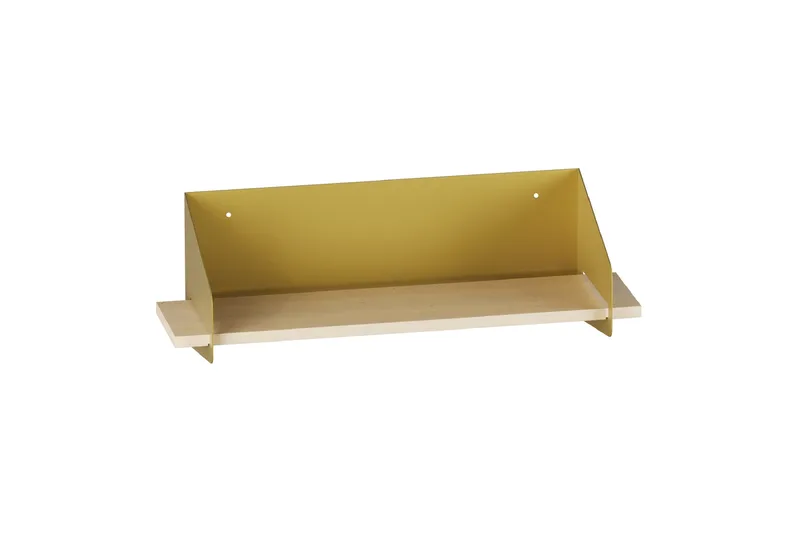 Faeryn Vegghylle 60 cm i Tre med Metallramme, Gull