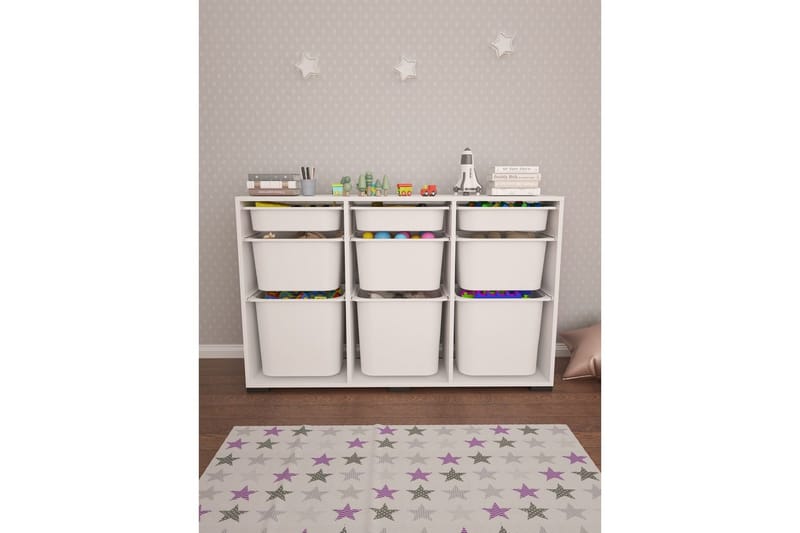 Flerbruks Kapasitetskap Belna Hvit - Hvit - Oppbevaring - Oppbevaring til småting - Oppbevaringskasse