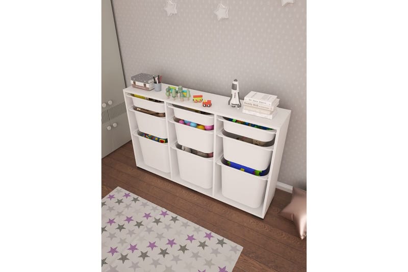 Flerbruks Kapasitetskap Belna Hvit - Hvit - Oppbevaring - Oppbevaring til småting - Oppbevaringskasse