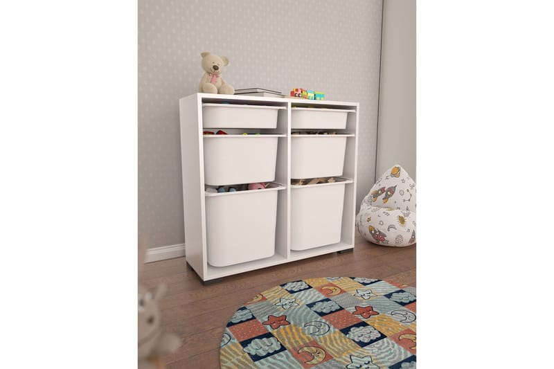 Flerbruks Kapasitetskap Carla Hvit - Hvit - Oppbevaring - Oppbevaring til småting - Oppbevaringskasse