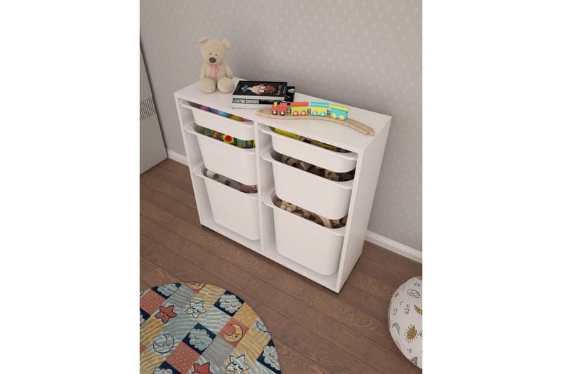 Flerbruks Kapasitetskap Carla Hvit - Hvit - Oppbevaring - Oppbevaring til småting - Oppbevaringskasse