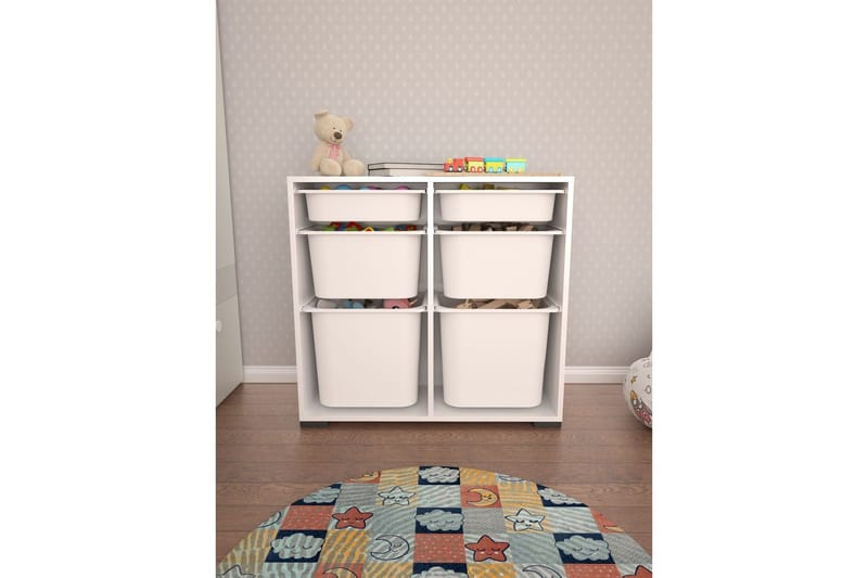 Flerbruks Kapasitetskap Carla Hvit - Hvit - Oppbevaring - Oppbevaring til småting - Oppbevaringskasse