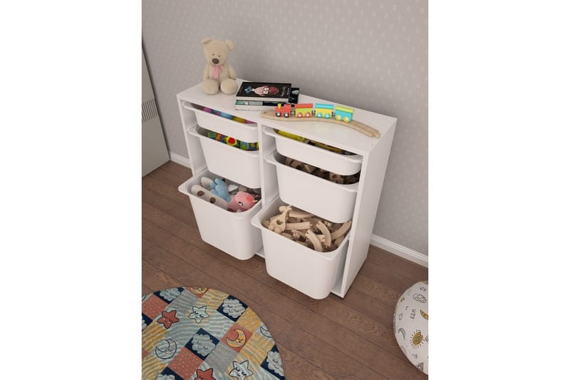 Flerbruks Kapasitetskap Carla Hvit - Hvit - Oppbevaring - Oppbevaring til småting - Oppbevaringskasse