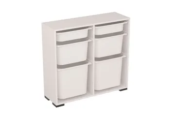 Flerbruks Kapasitetskap Carla Hvit - Hvit - Oppbevaring - Oppbevaring til småting - Oppbevaringskasse