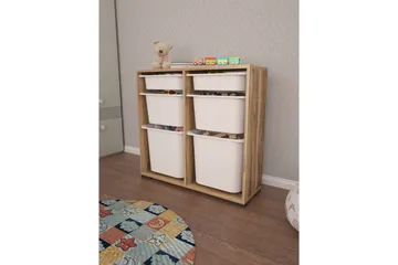 Flerbruks Kapasitetskap Carla Valnøtt Hvit - Valnøtt Hvit - Oppbevaring - Oppbevaring til småting - Oppbevaringskasse