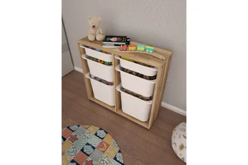 Flerbruks Kapasitetskap Carla Valnøtt Hvit - Valnøtt Hvit - Oppbevaring - Oppbevaring til småting - Oppbevaringskasse